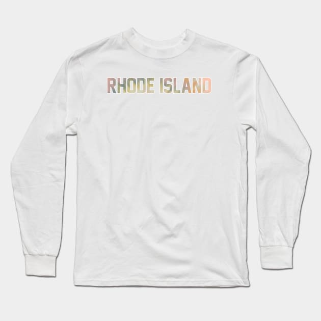 Rhode Island Tie dye Pastel Long Sleeve T-Shirt by maccm